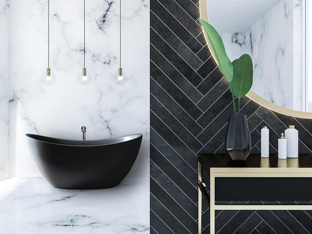 Aquatica Black bathtub Marble3
